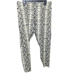 Alala Captain Ankle Leggings Tan Snake Print Size 1X